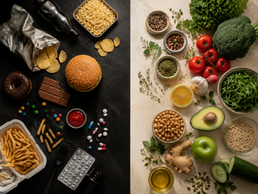 Cibo industriale vs alimentazione naturale antinfiammatoria